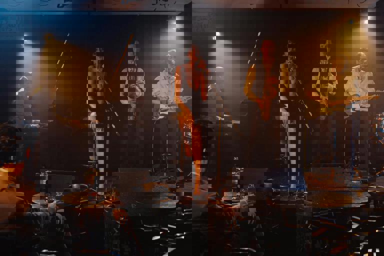 Hidden Jazz Club Reopens Beneath Vintage Bookstore